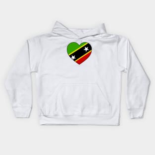 Heart - Saint Kitts and Nevis Kids Hoodie